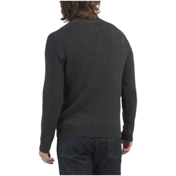 NAADAM Cashmere Ribbed Quarter Zip Mock Neck Sweater - Picture 2 of 2